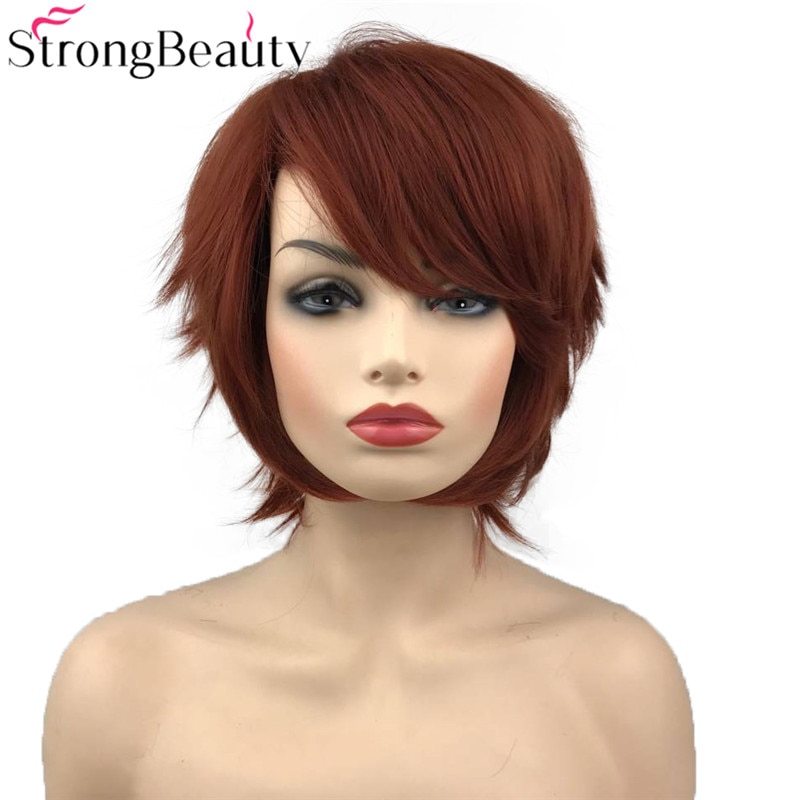 Cosplay Wigs Short Straight Hair For Women Synthetic Capless Daily Lady Wig