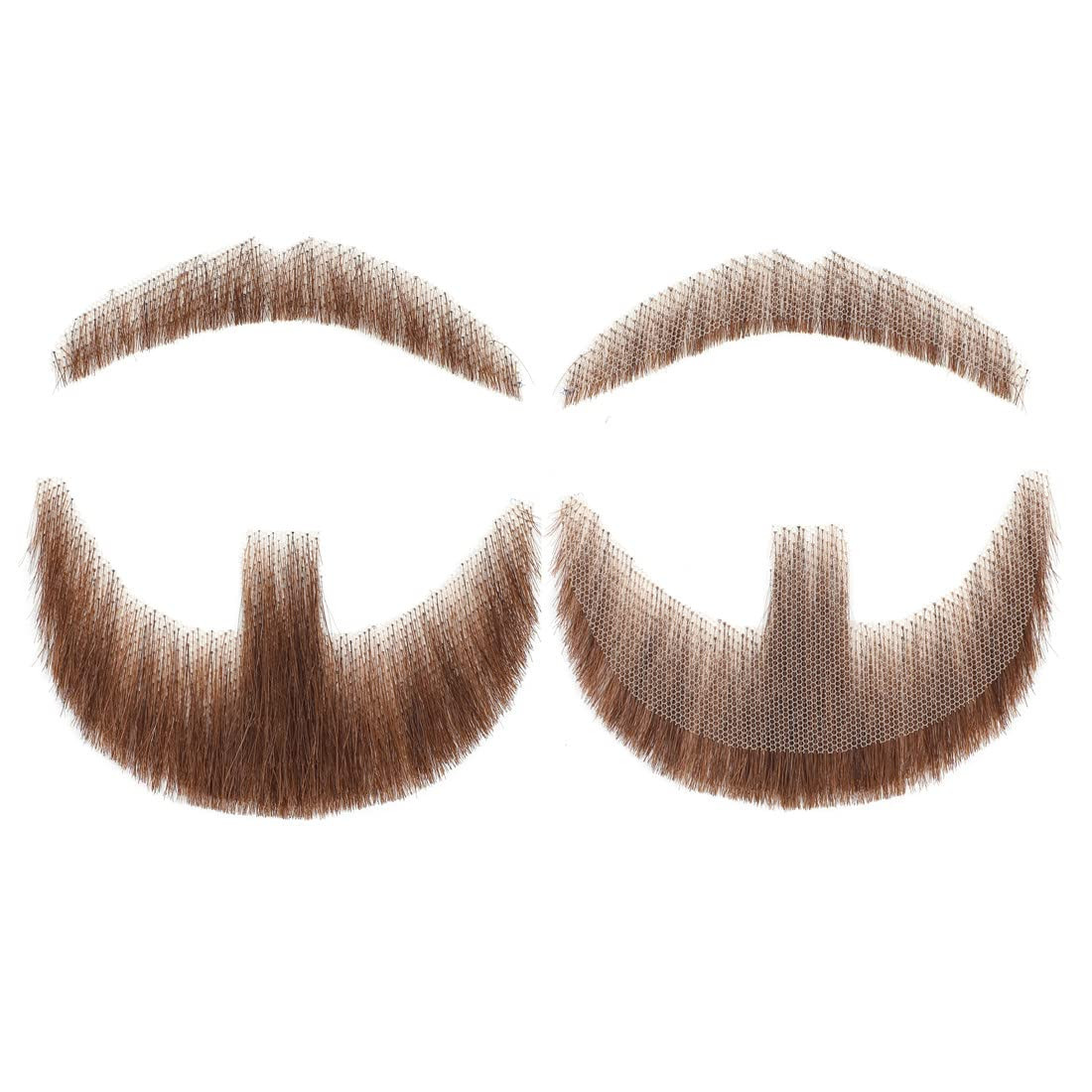 Human Hair Fake Face Beard and Mustache Realistic False Facial Hair Hand Tied La