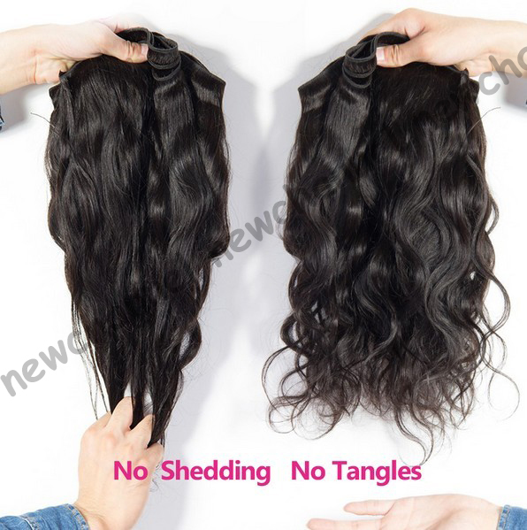 3Bundles 300g 7A Virgin Human Hair Extension Weave Weft Frontal Lace Closure B81