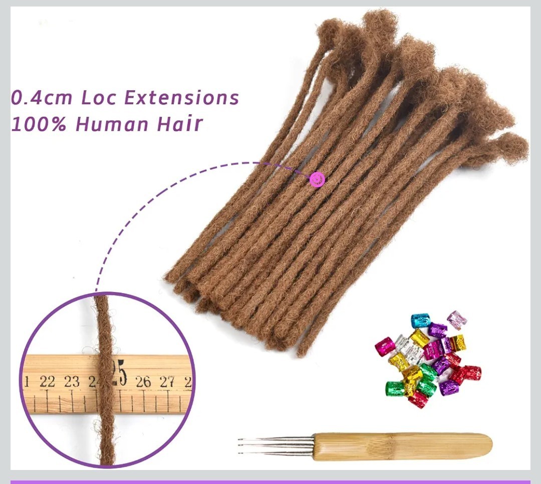 100% Human Hair Dreadlock extensions 12in Color 30.4 Packs of 30. 120 Dreadlocks
