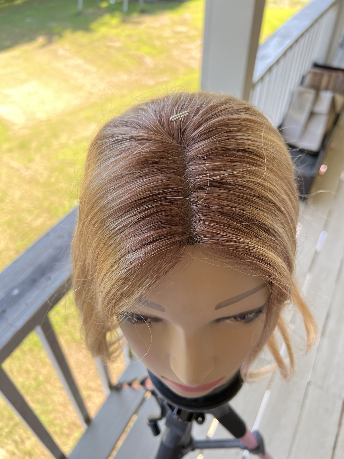 100% Human Hair Wiglet Topper For Women Swiss Base Clip In (T4/10/613#) 10inch