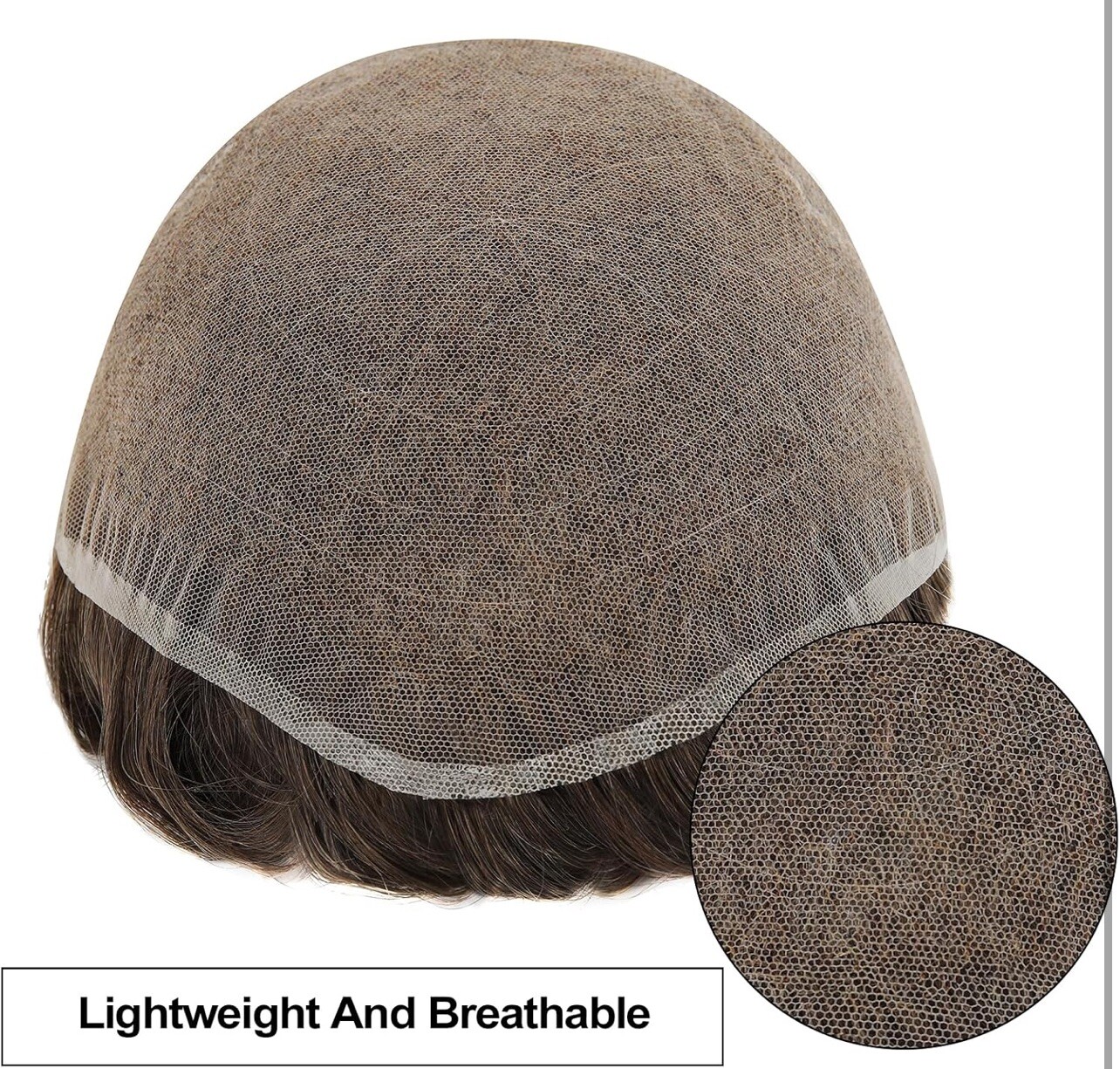 6in Durable Swiss Lace Hair System 110% Density, 8x10in Base Size Natural Black