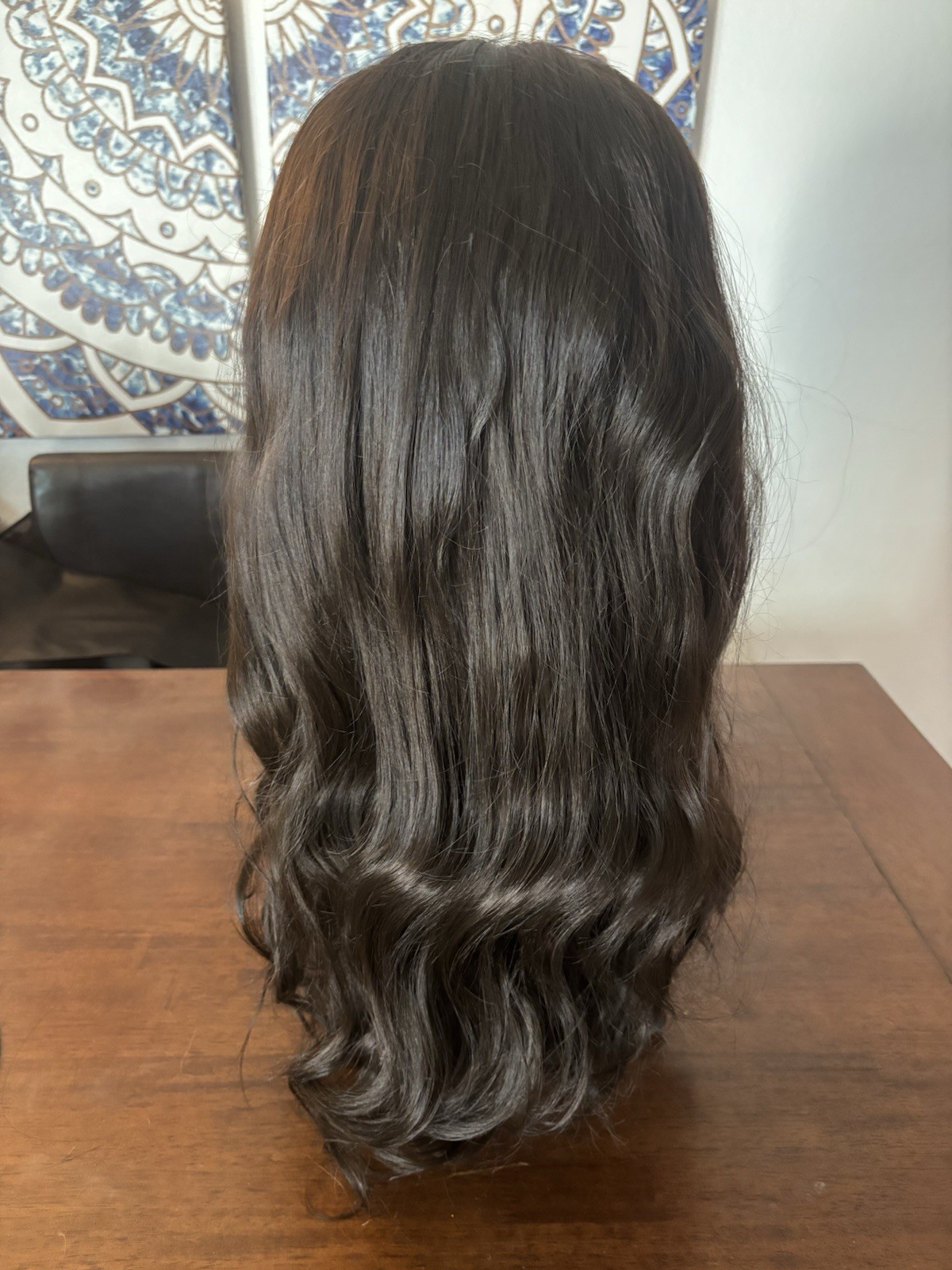 Lace Front T Part Synthetic Beautiful Brunette 26-28in Curly Wig