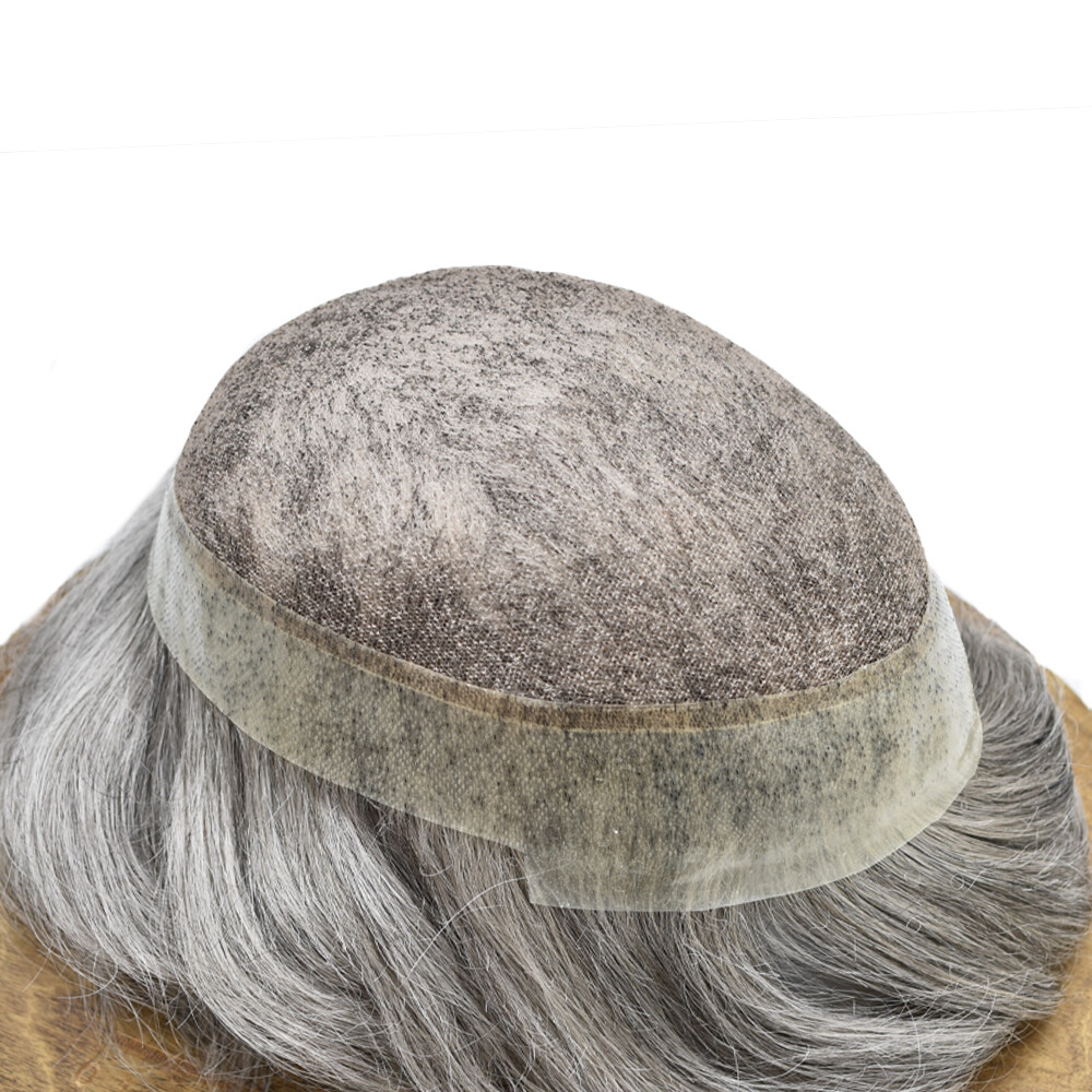 Mens Toupee French Lace Poly PU Hairpieces Wig Remy Human Hair Systems AUSTRALIA