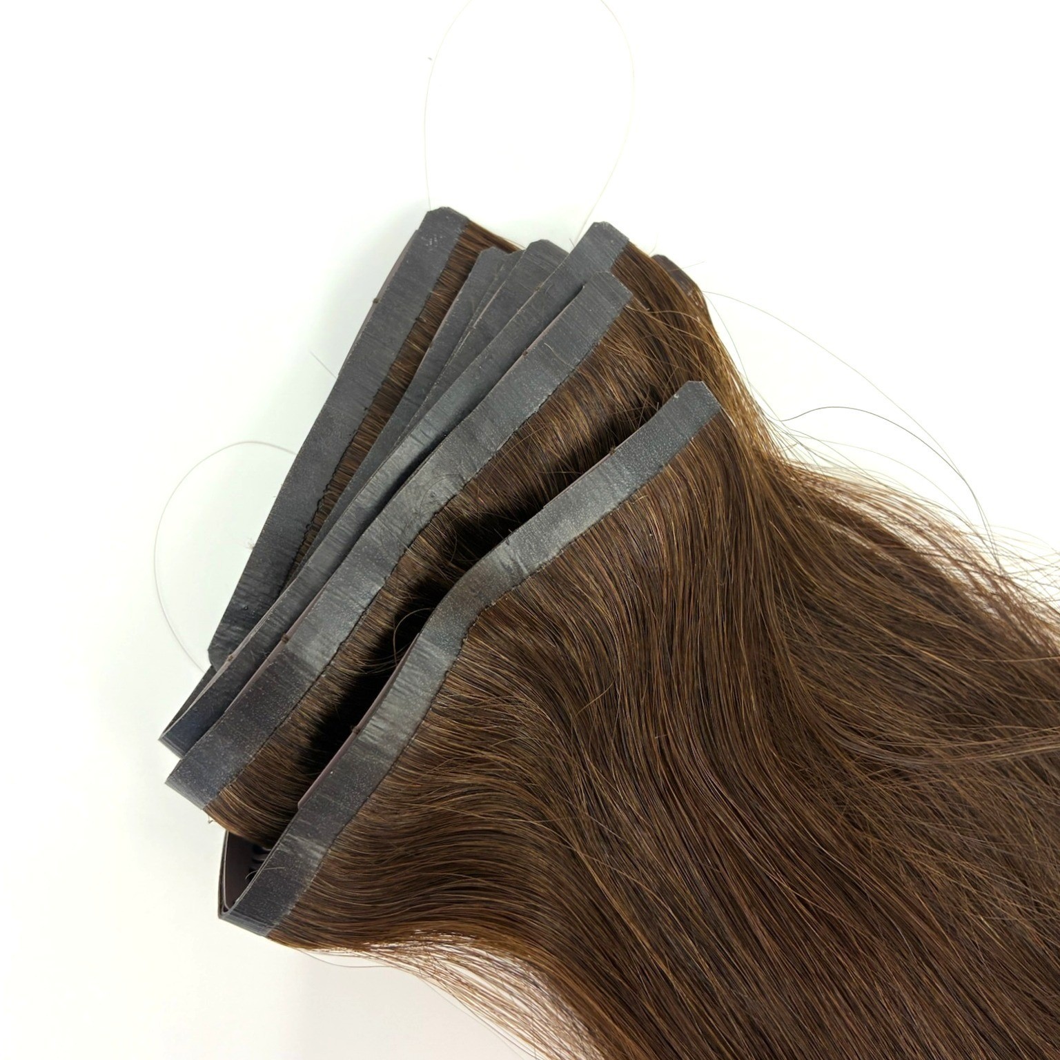 Glam Seamless Invisi-Clip Hair Extensions #1C Mocha Brown 7 Wefts 22″ 180g NWOT