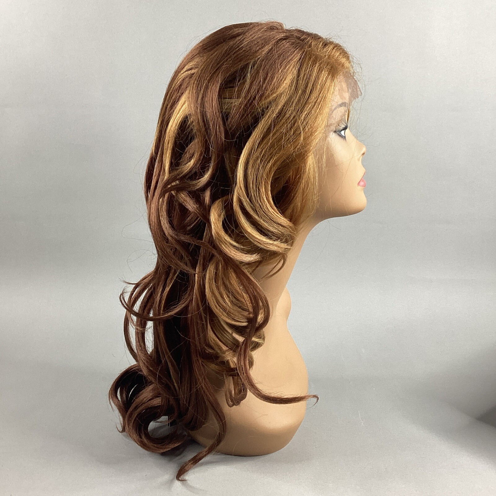 LW-Luna Wavy #PP3027613 Brown Blonde Remi Quality Lace Wig Curl Safe