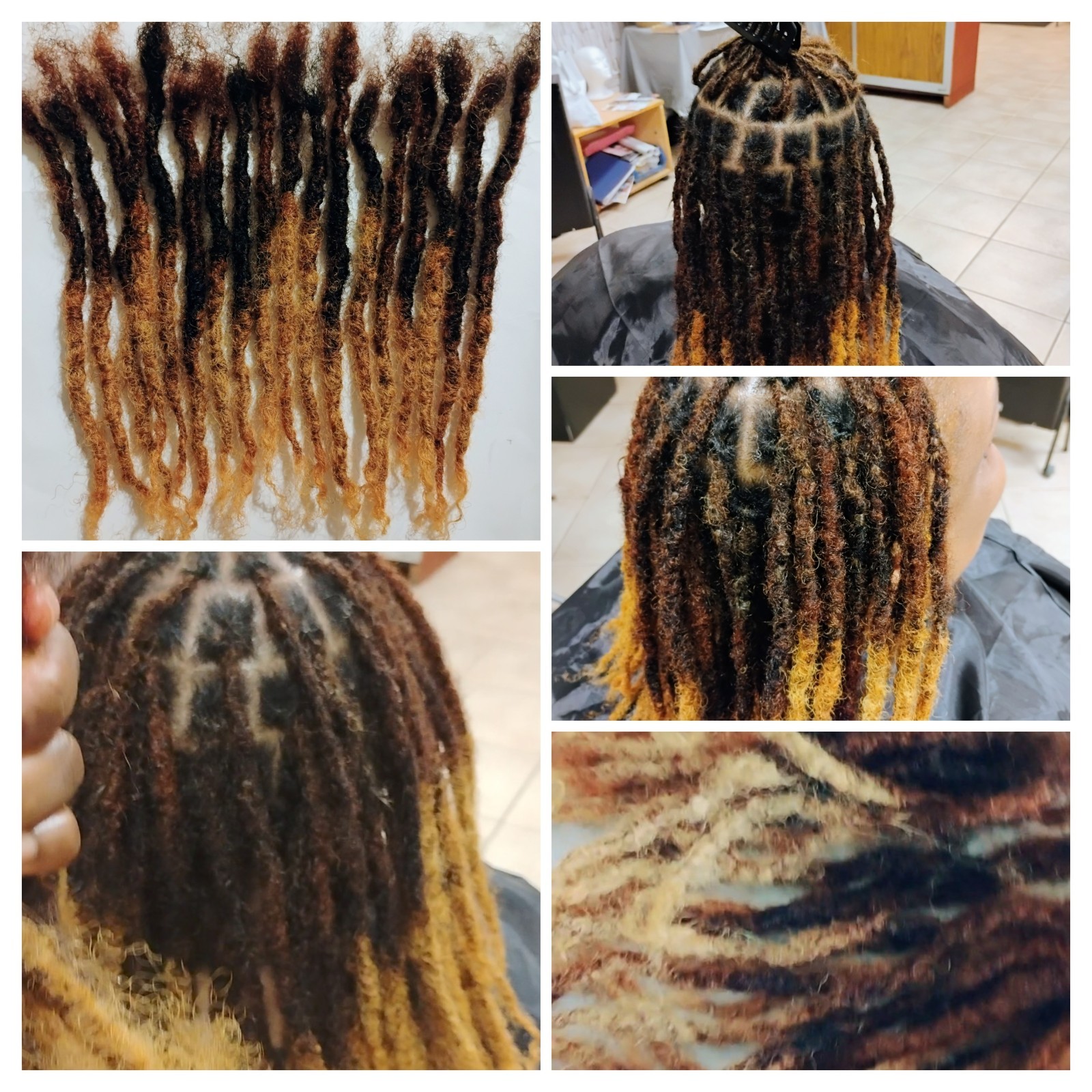dreadlocks extensions human hair Handmade 10 Pieces 1 Cm Thick Brown/Black