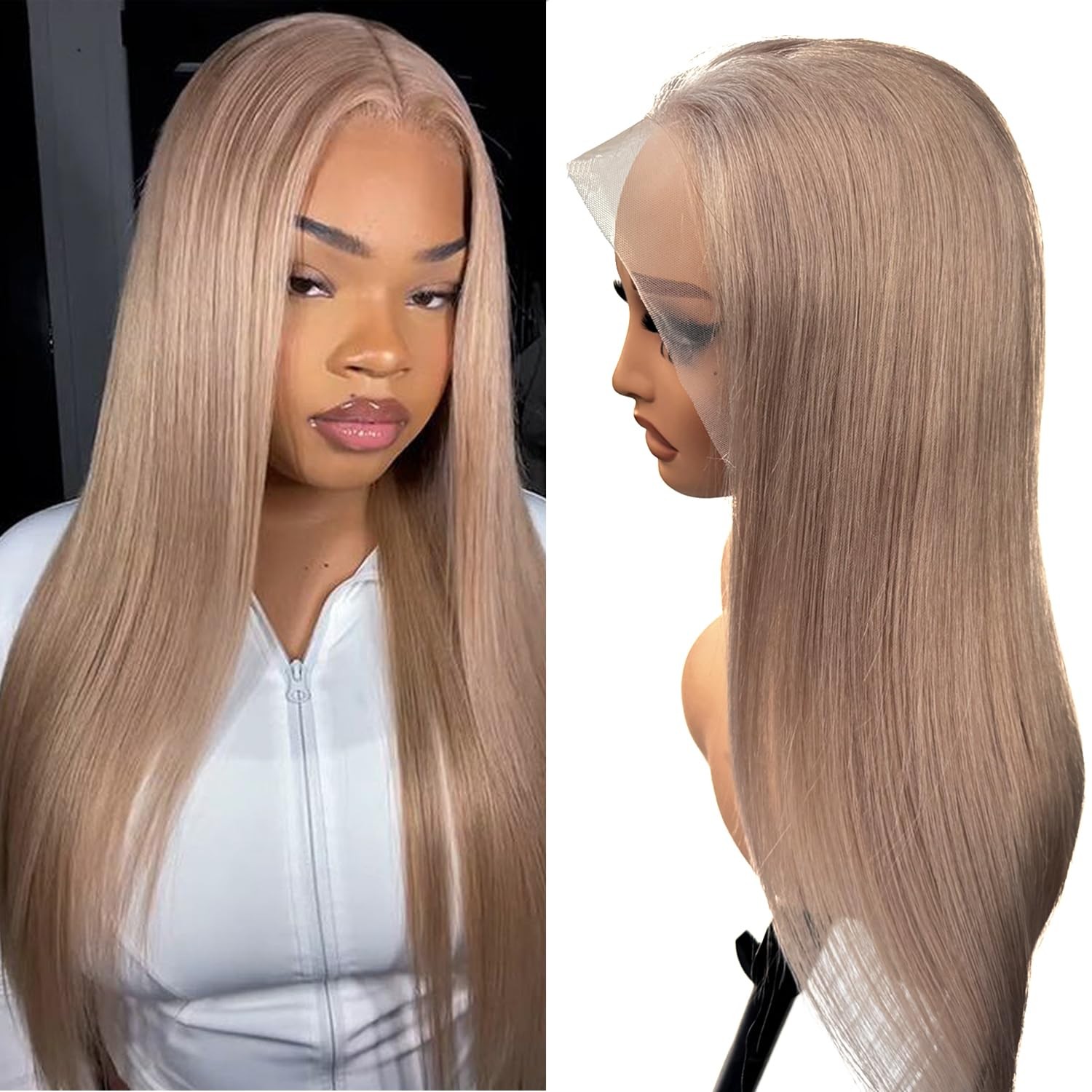 Ubetta Ash Blonde Wig Human Hair 13X6 Lace Front Wigs Human Hair Ash Blonde
