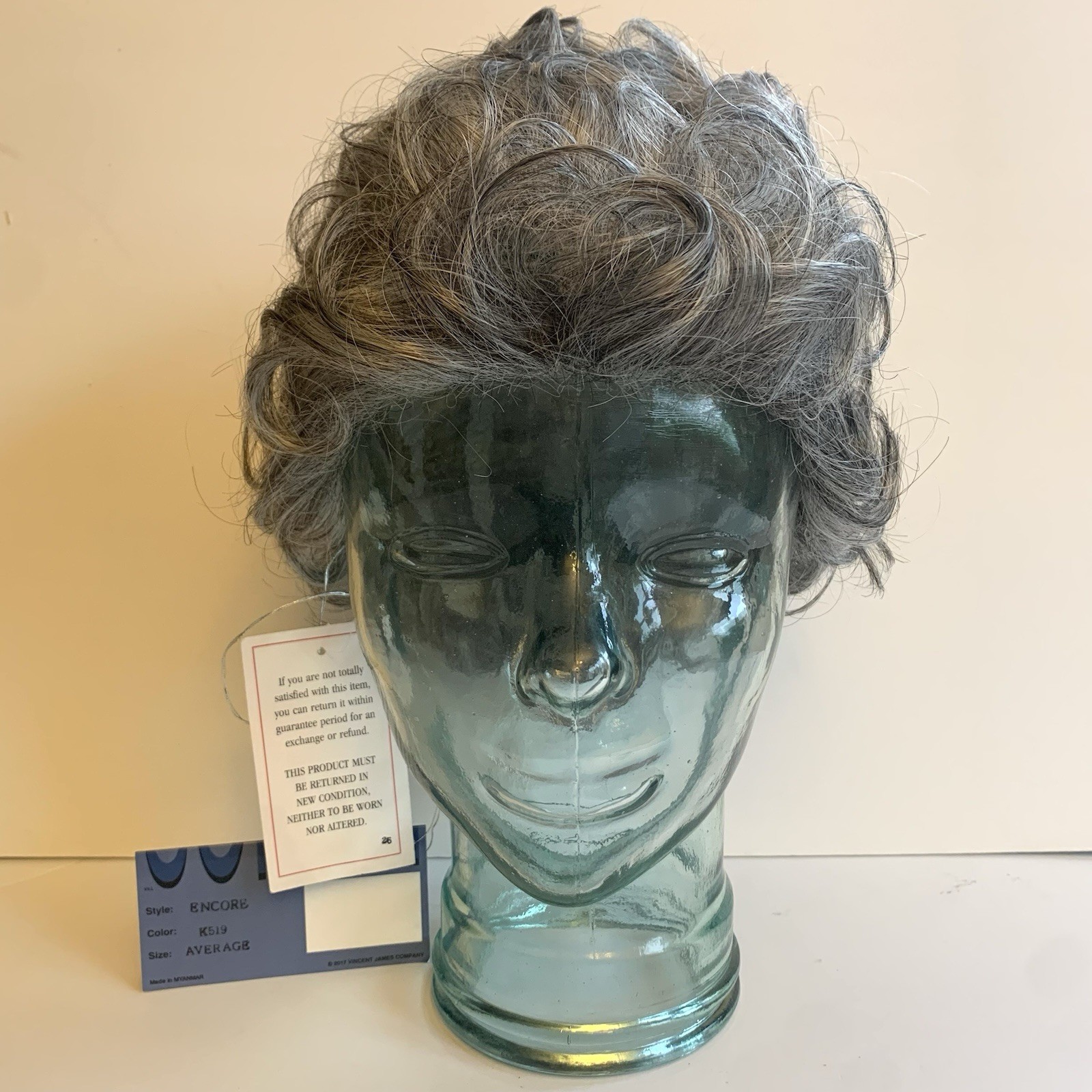 The Wig Company TWC Basics ENCORE ONYX GRAY Capless Open Wefted Size Average NEW
