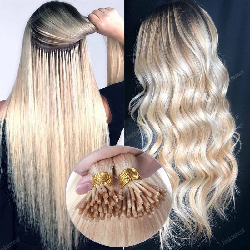 Thick 1G Per Strands Russian Stick I Tip Real 100% Remy Human Hair Extensions US