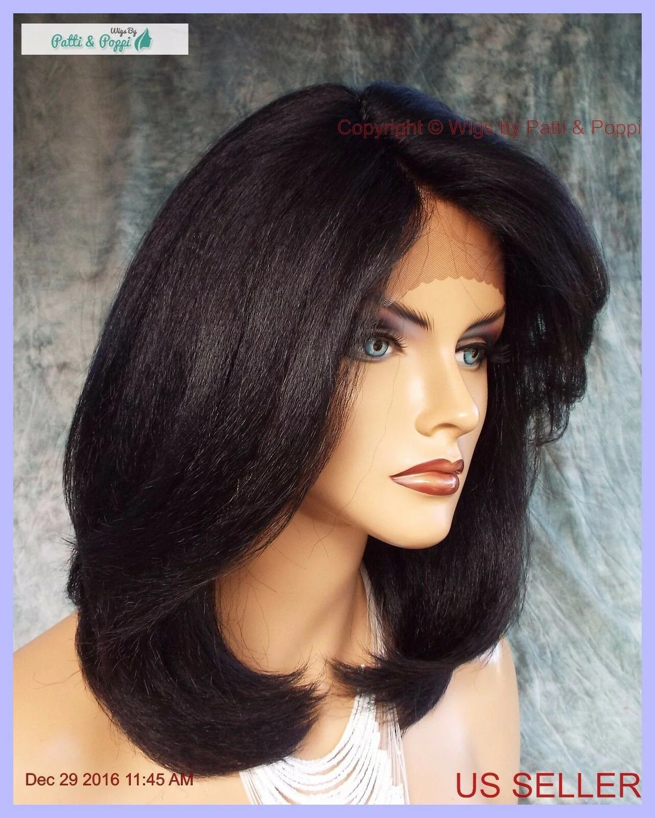 LACE FRONT LACE C PART YAKI LAYERED COLOR 1B GORGEOUS SEXY US SELL 1132