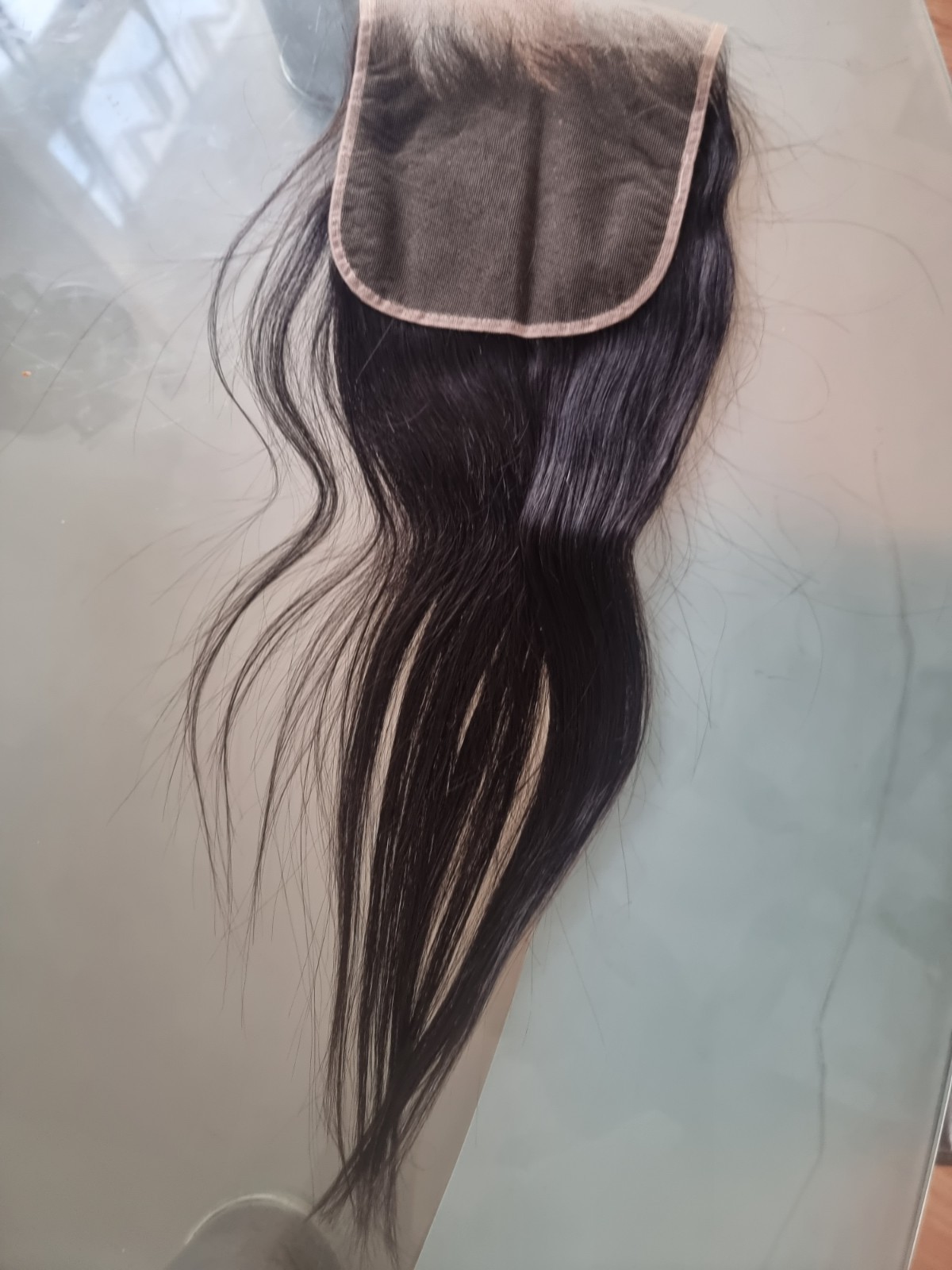 18INCHES 6X6 NATURAL 1B# HD LACE WIDER CLOSURE BRAZILIAN HUMAN HAIR STRAIGHT 90g
