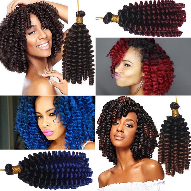 Jamaican Bounce Jumpy Wand Curl Crochet Braids Real Soft Hair Extensions Ombre Z