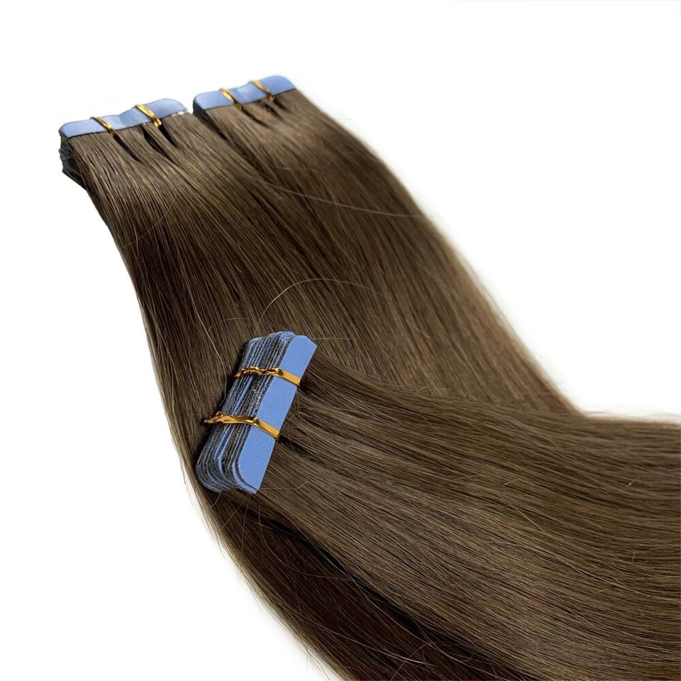 Seamless Tape In Hair Extensions Real Human Hair Skin Wefts Highlight Thick Hair