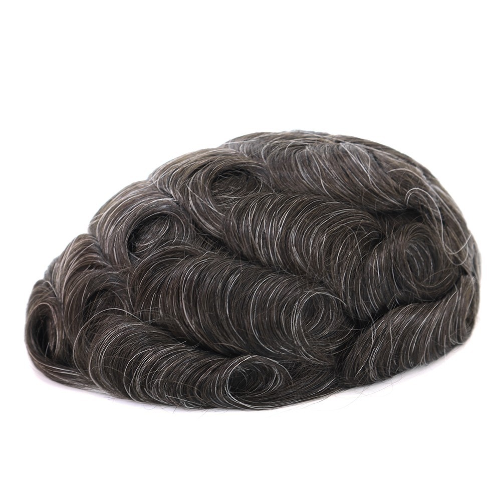 Toupee For Men Human Hair Replecement System FineMono Indian Hair Free Hairpiece