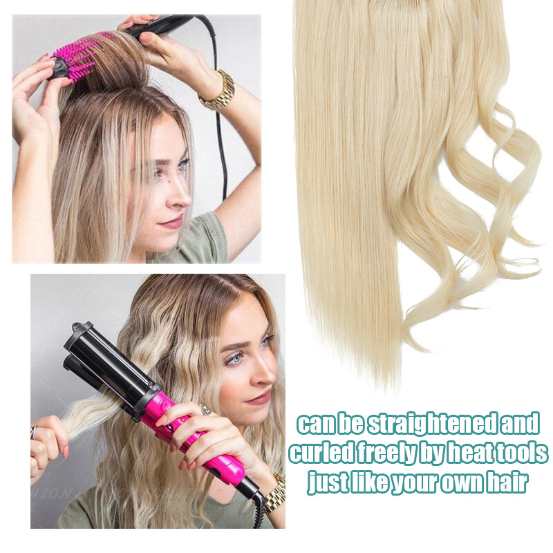 One Piece Clip in Remy 100% Human Hair Extensions 3/4 Full Head Highlight THICK