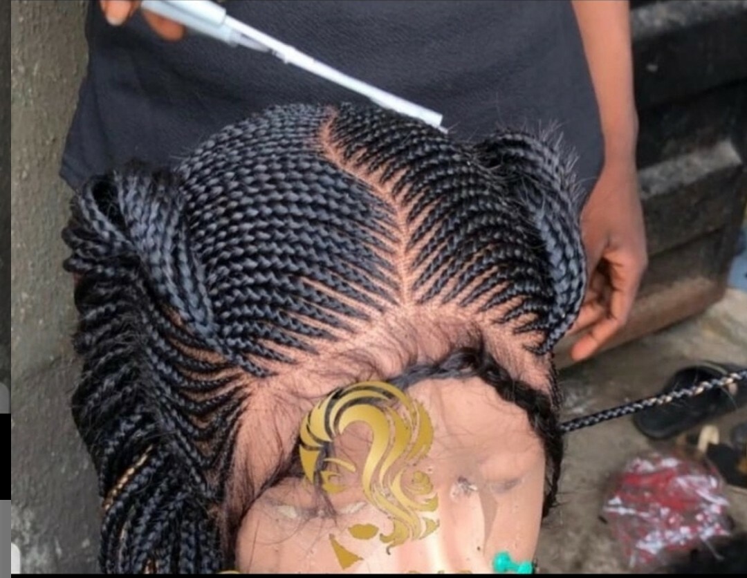 Braided Wig: beautiful cornrow wig.Handmade braided wig. pre-order 2-3WEEKS