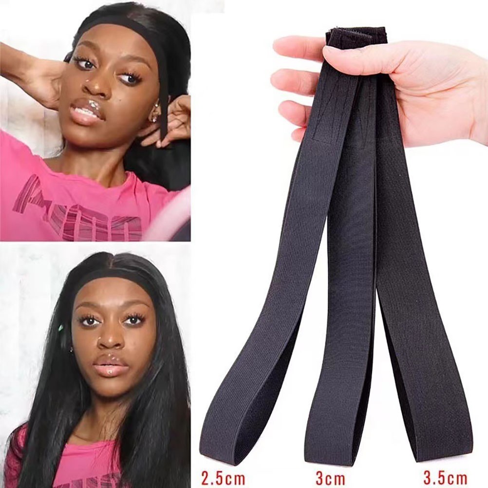 3Pcs Wigs Fixed Elastic Band Creative Headgear Band Black Breathable Band