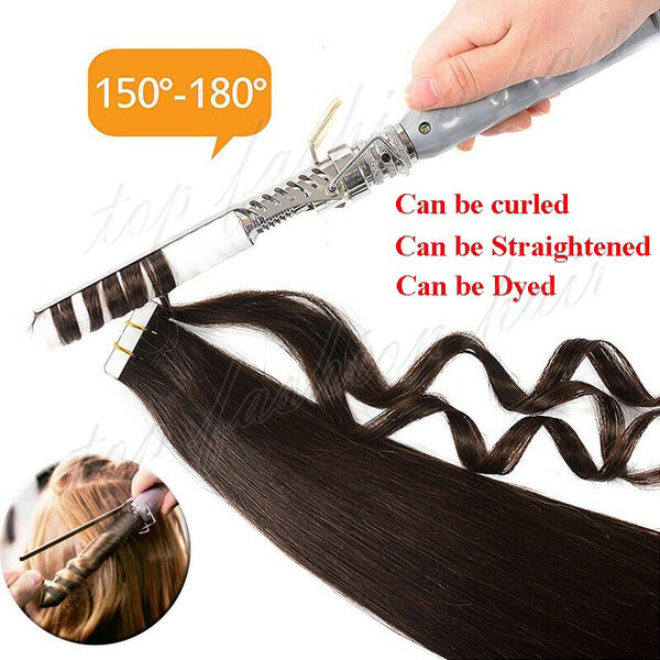 9A Russian Tape In Remy Human Hair Extensions Full Head Skin Weft Straight THICK