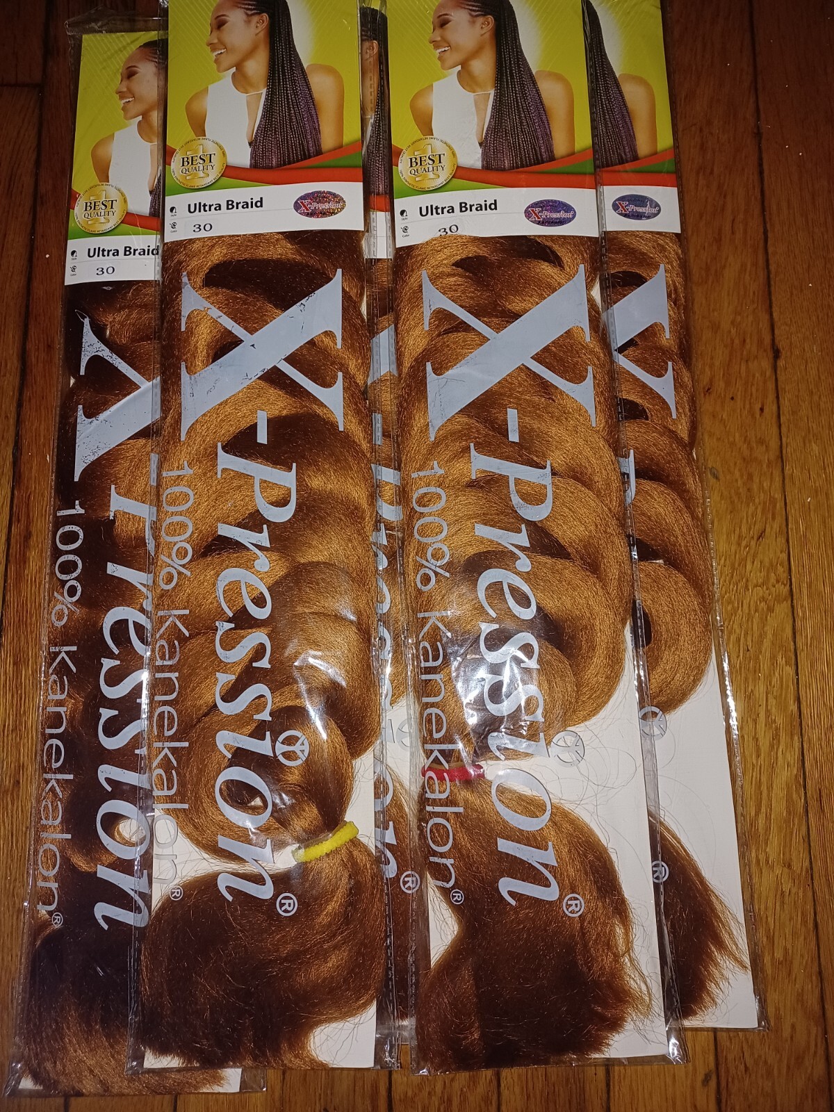 X-pression 82″ 165g Ultra Braiding Hair 10 packs color #30