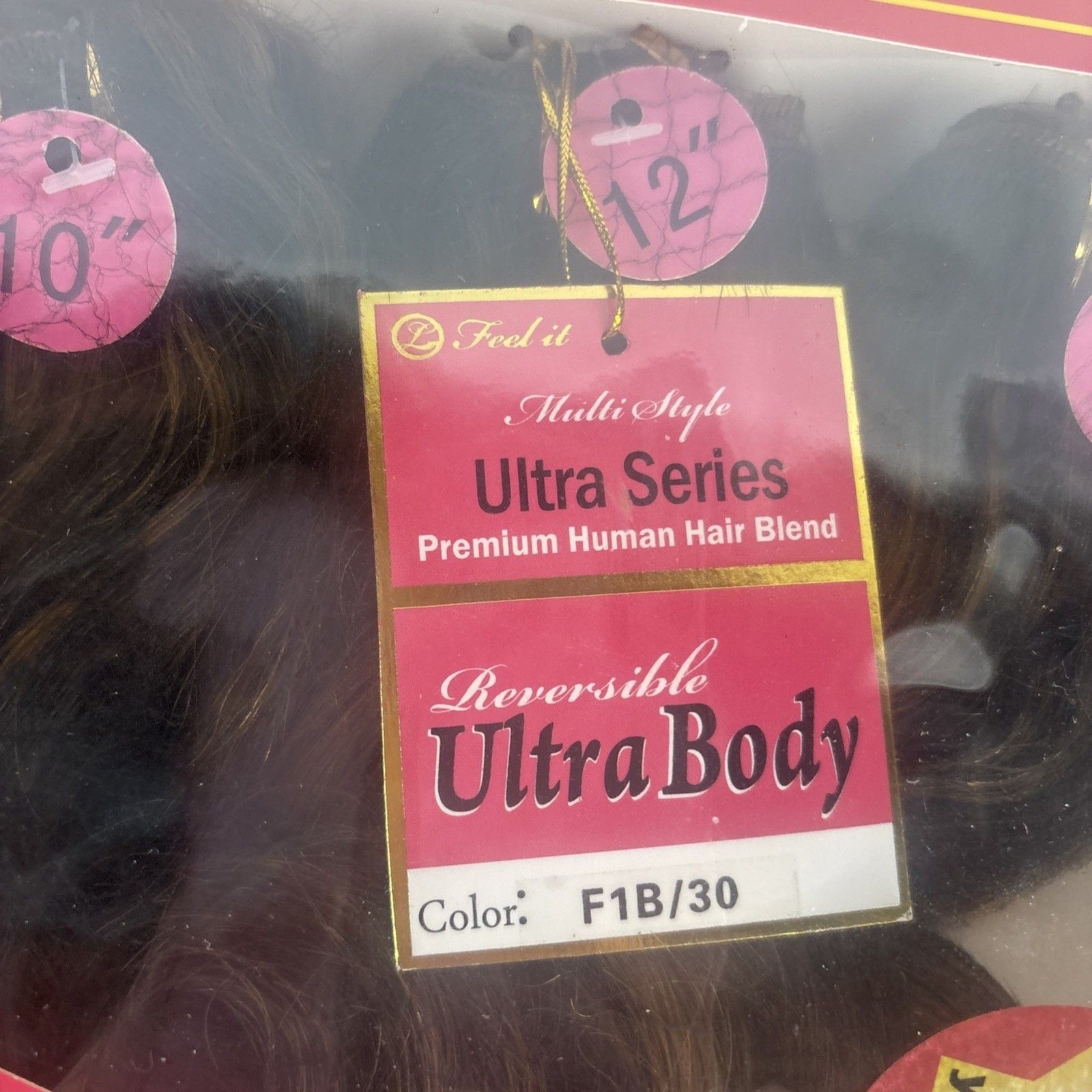 Premium Human Hair Blend 4 Pc Multipack 8 10 12 14″ F1B/30 Off Black Honey Blond