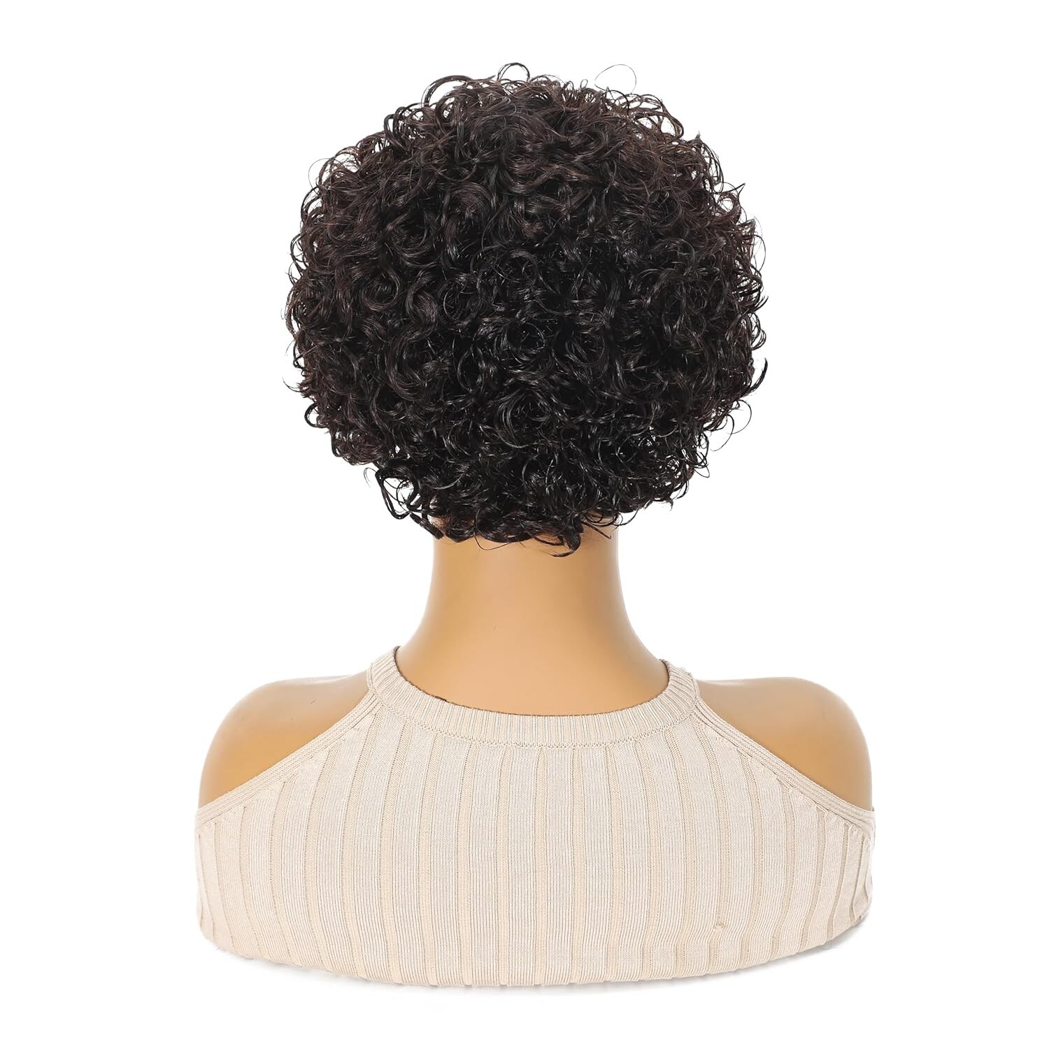 Human Hair Afro Kinky Curly Wig 150% Density Lace Front pixie wig171 Bob Wig 6in