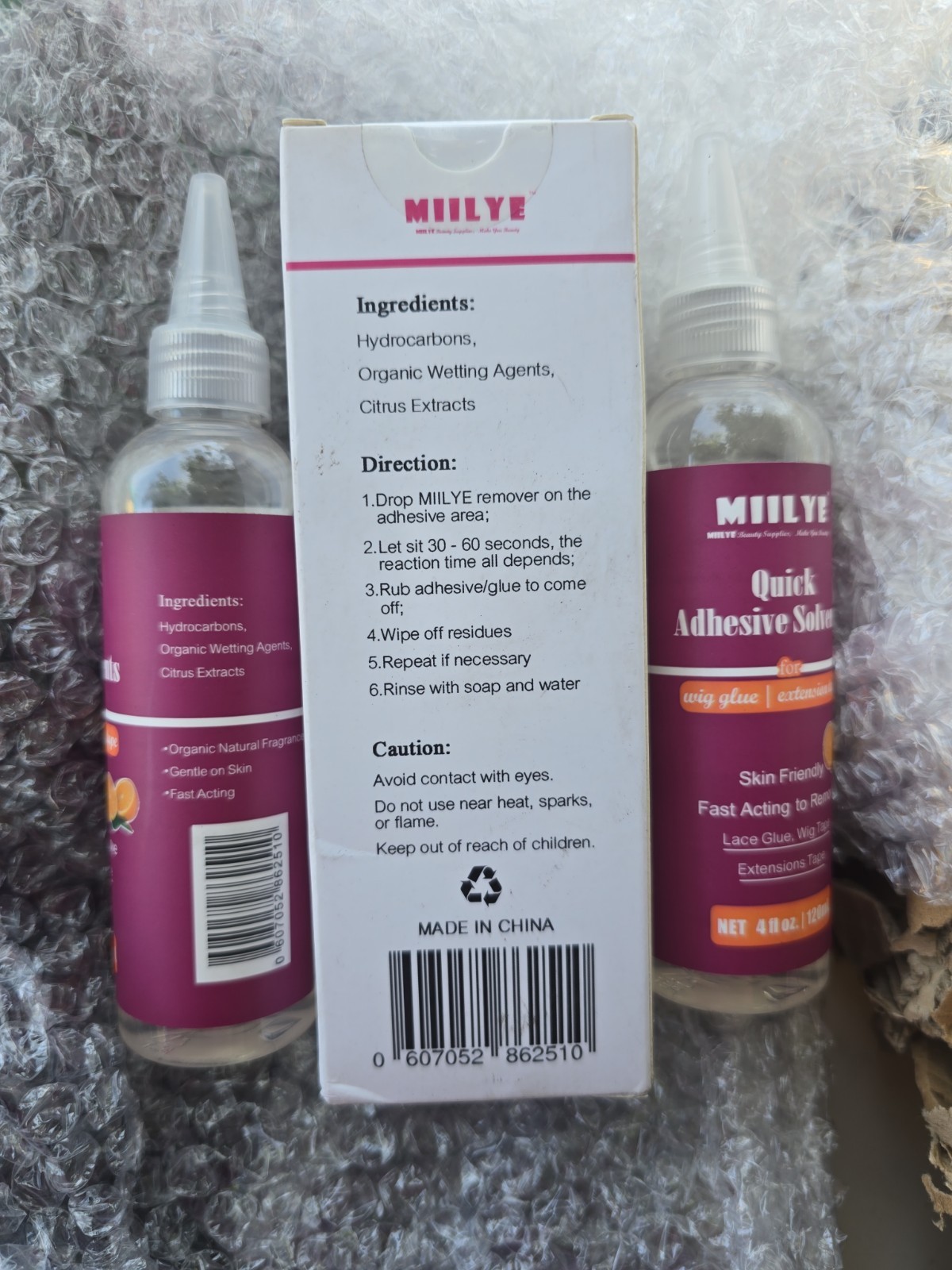 Tape in Extension Remover Spray 4Oz, Lace Wig & Hair Glue Residue Cleaner3 Bott