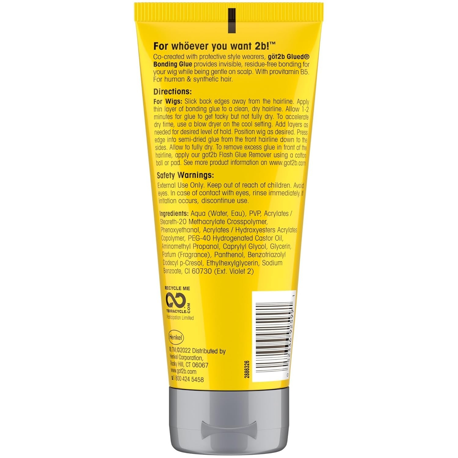 got2b Glued Bonding Glue for Protective Invisible Quick Dry Wig Glue 6 oz 3 PACK