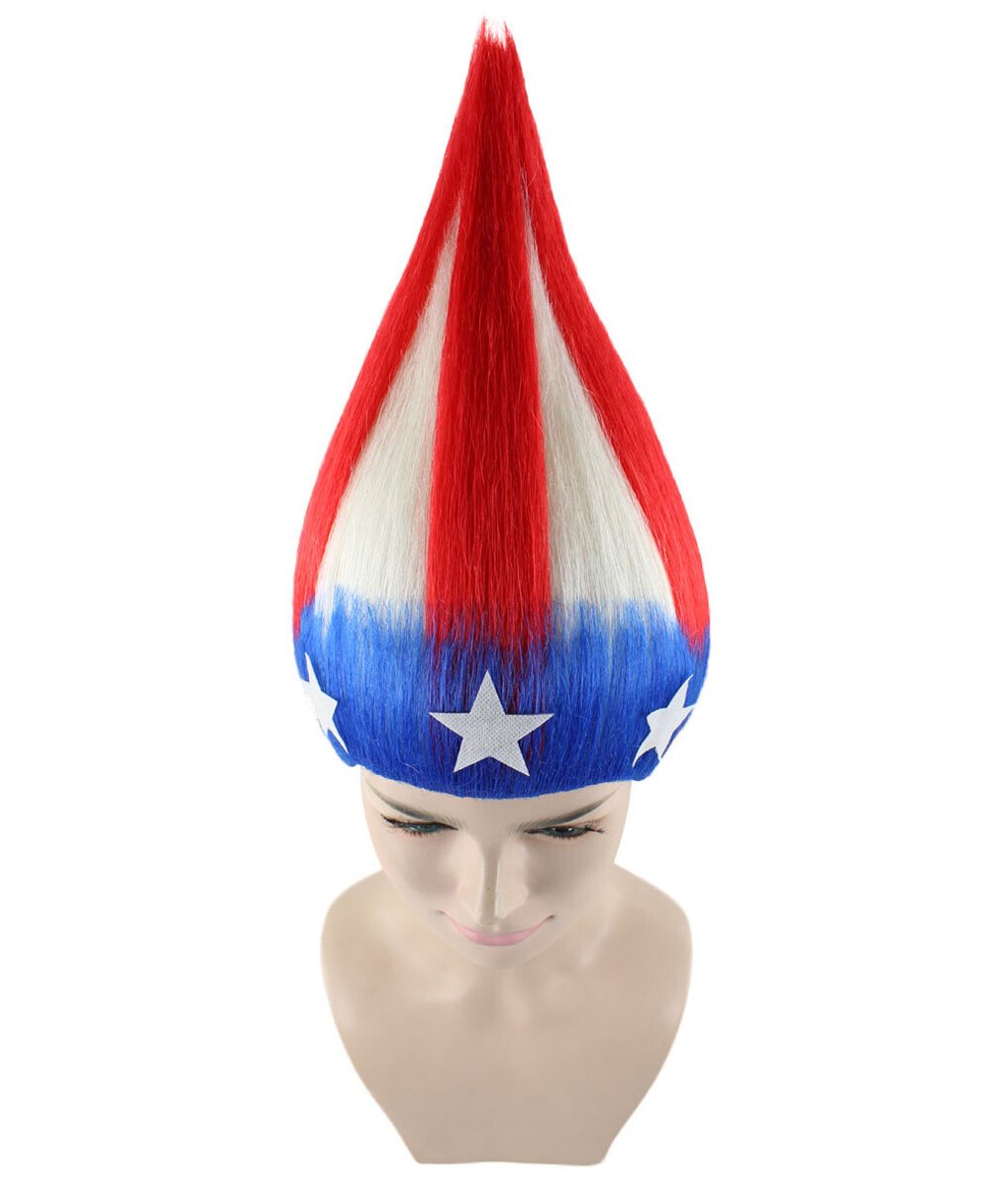 Fun Troll Wigs, Multiple Snack and Flag Options, Premium Breathable Capless Cap