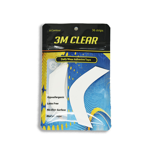 3M 1522 Double Sided Clear Daily Wear AA Contour 3/4″ X 3″ Wig Toupee 108 PCS