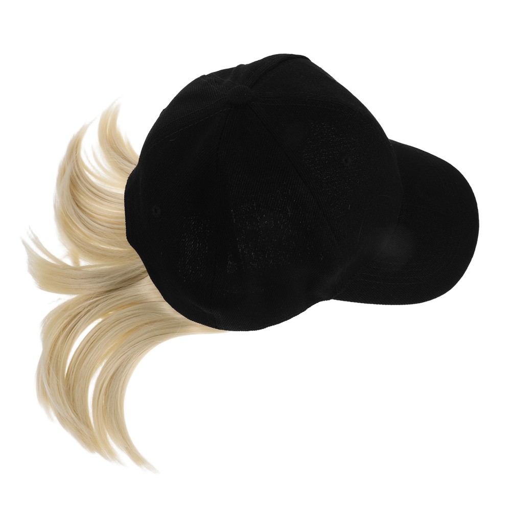 Cap with Hair for Women Decorative Sun Hat Baseball Caps Attached Wigs Casual