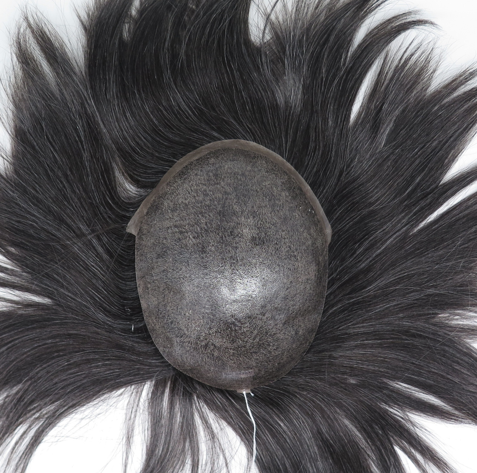 European Virgin Hair System Toupee Injection Skin Hairpieces Real Mens Wig #1B20