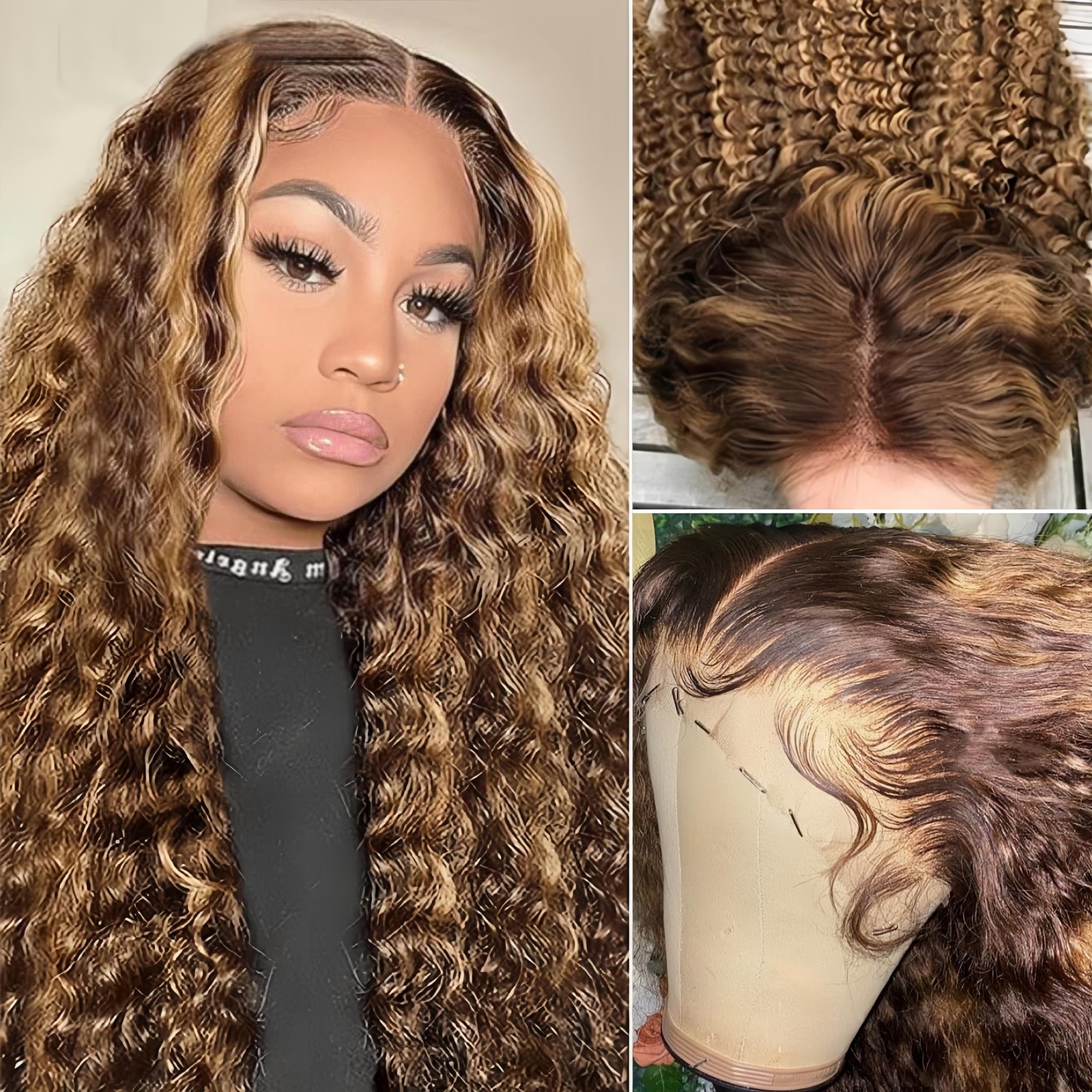 Deep Wave Lace Front Wigs Human Hair 4/27 Highlight Ombre Deep Wave Wig 13×4 …