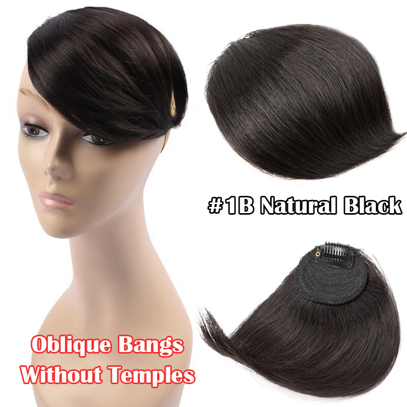 Clip in 100% Remy Human Hair Thin Air Neat Bangs Topper Piece Fringe Hairpiece U