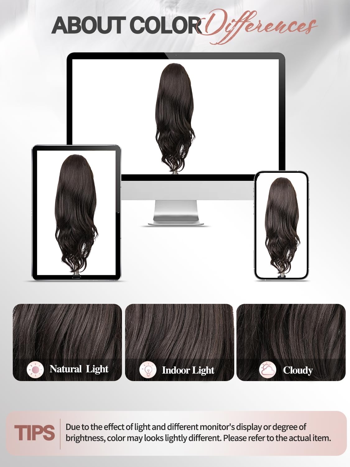 Ponytail Extension 26 Inch Dark Brown Wavy Layered Drawstring – Easy to Install