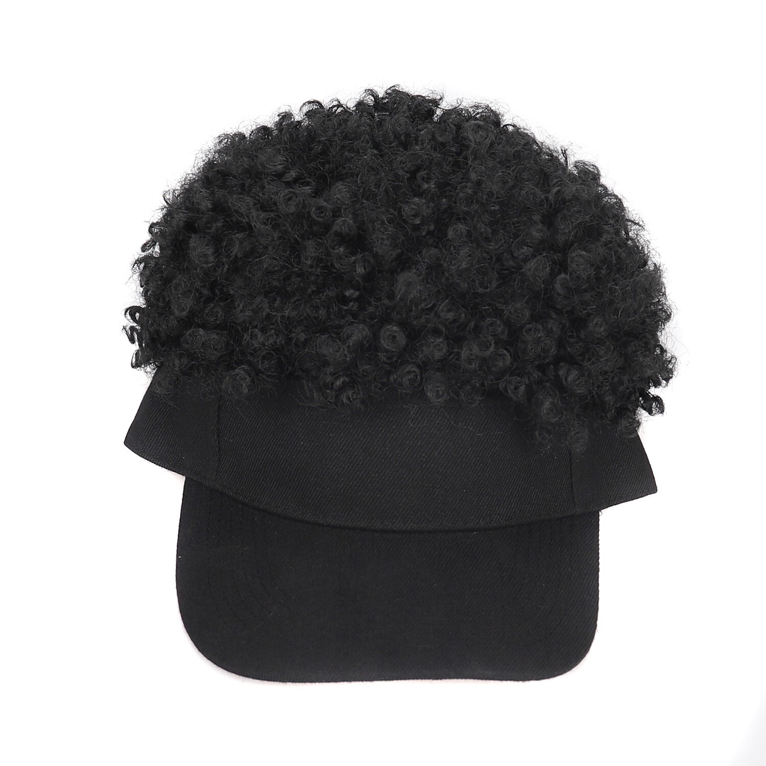 Afro Kinky Curly Hair Baseball Hat Cap Synthetic Afro Hair Wig Hat Party Cosplay