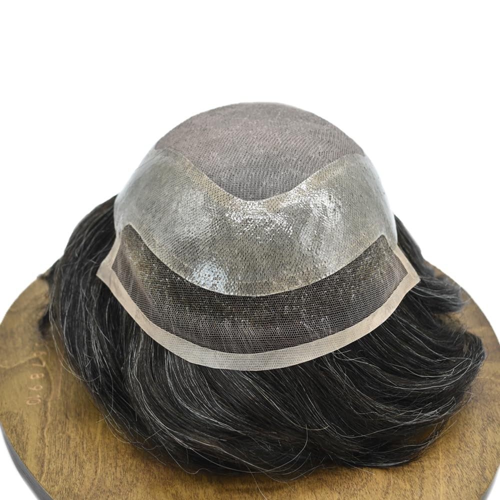French Lace Front Toupee For Men Hairpiece Real Human Hair System for Men