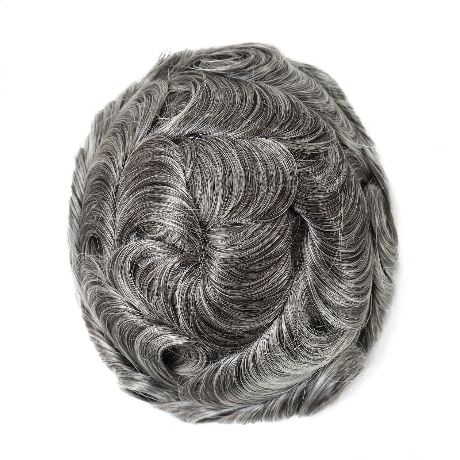 Mens Hair Replacement System All Poly Skin Toupee Knotted Wig Human Hairpiece5”