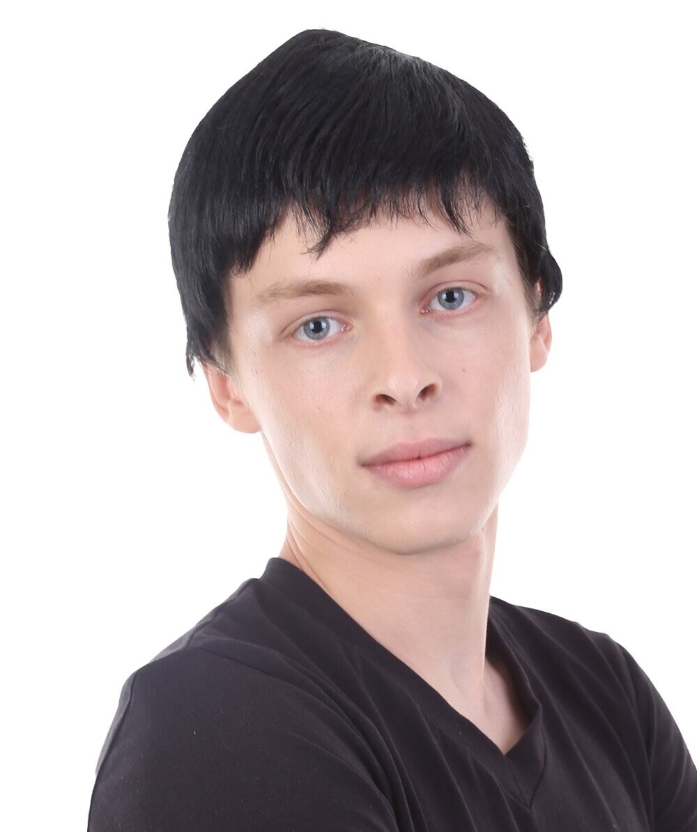 Adult Men’s Movie Wig, Black TV/Movie Wigs, Premium Breathable Capless Cap