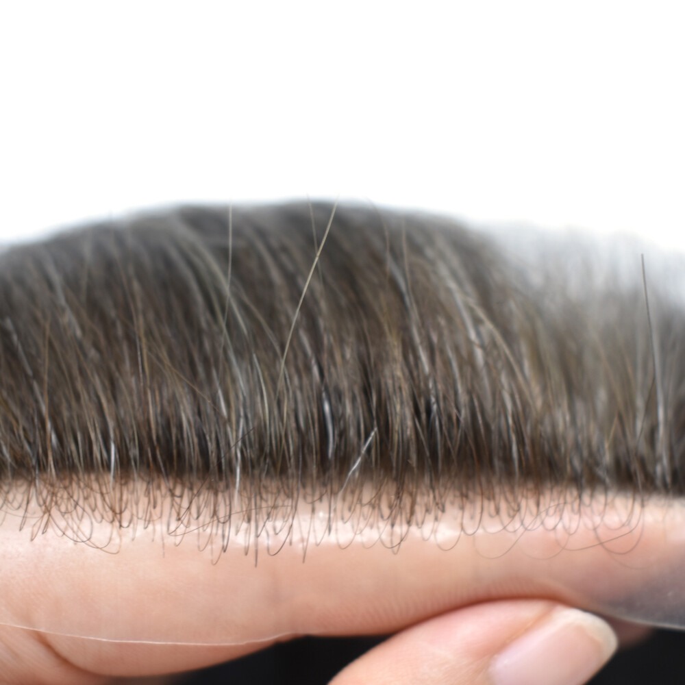 Men Toupee Human Hair Replacement Systems for Men Ultra Thin Skin Mens Hairpiece
