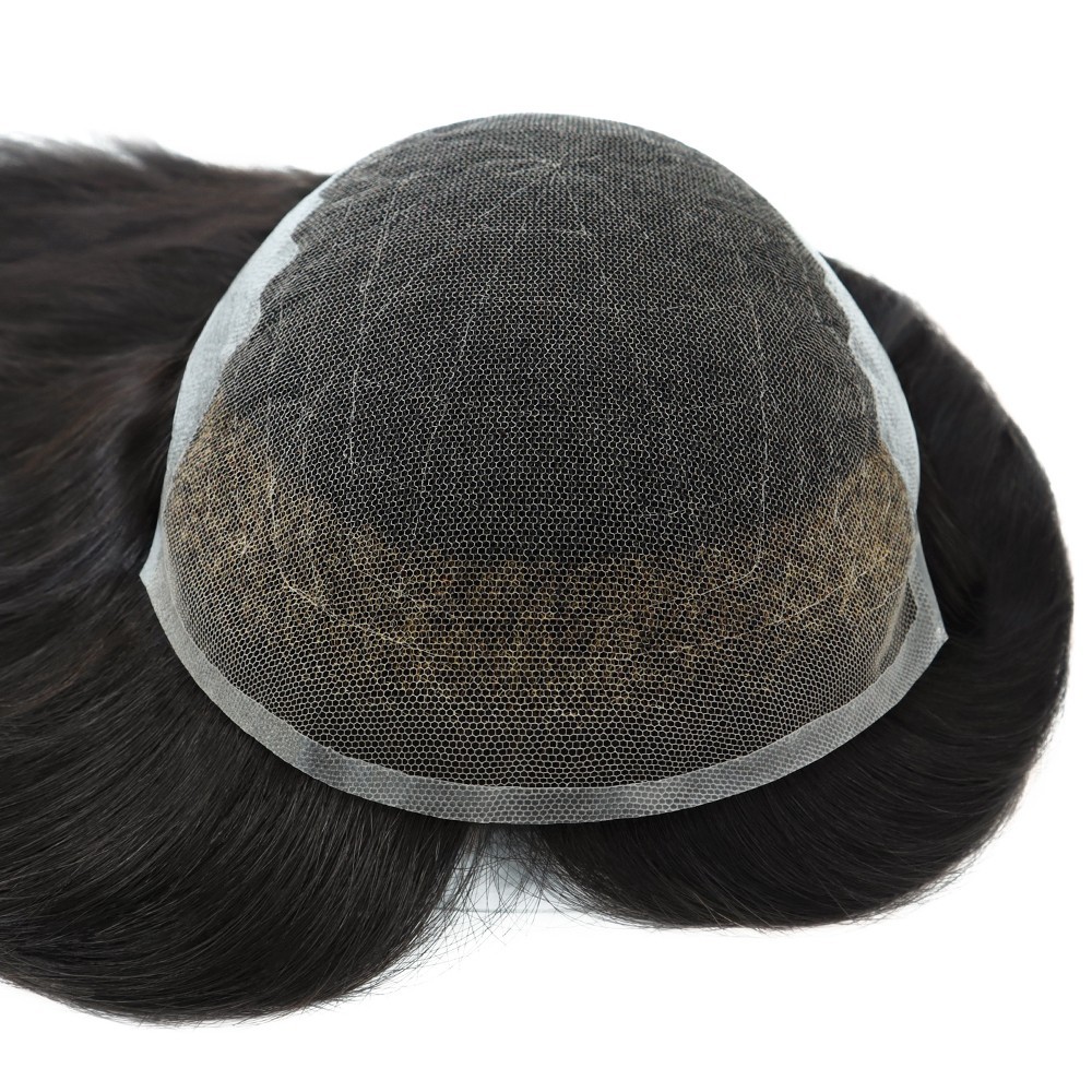 Wig For Womens Human Hair Replecement System Lace Poly Skin Medium Hairpieces Q6