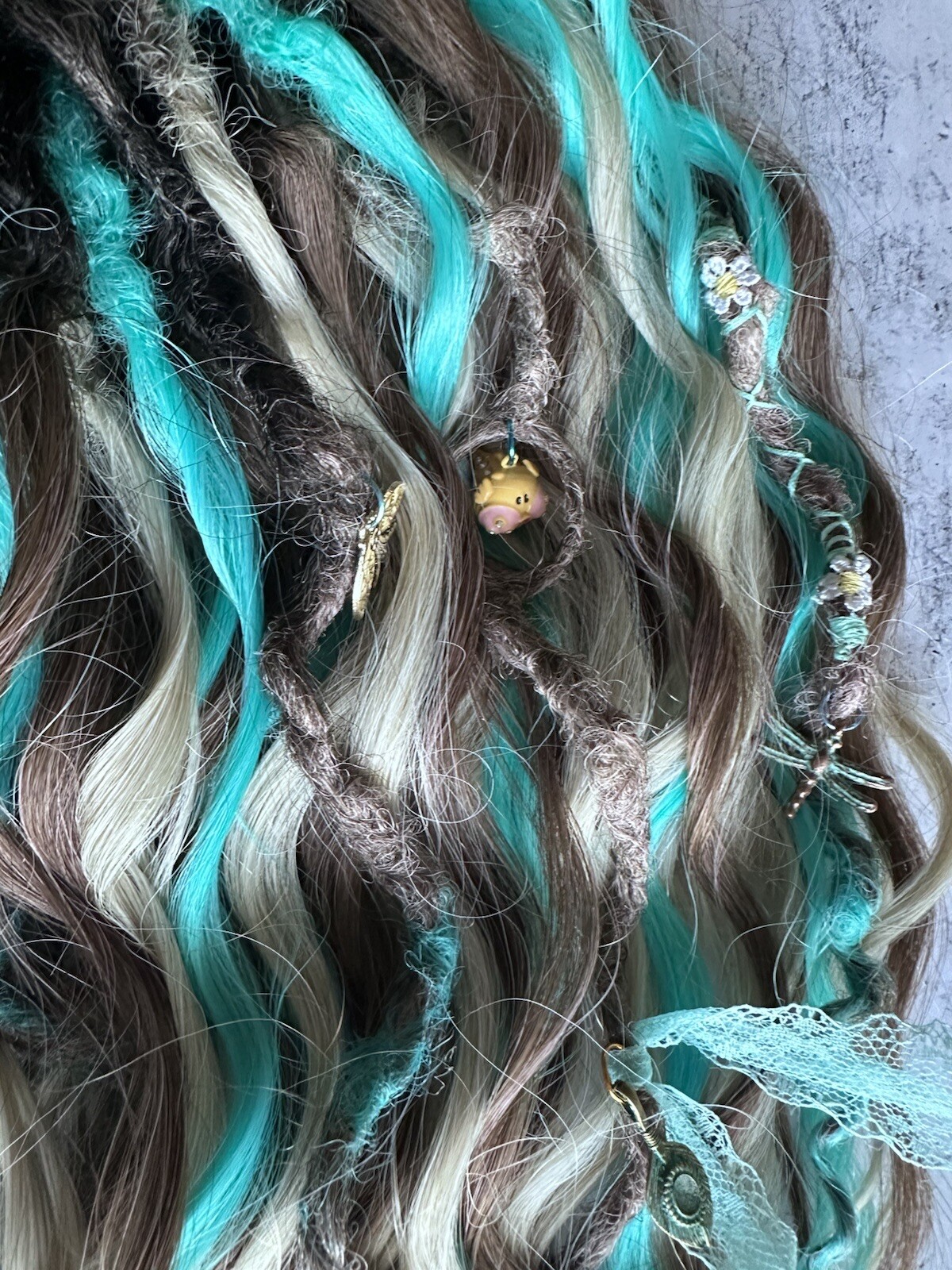 Dreadlocks Boho Curls DE 60 pieces – 120 ends + free elastic band decoration