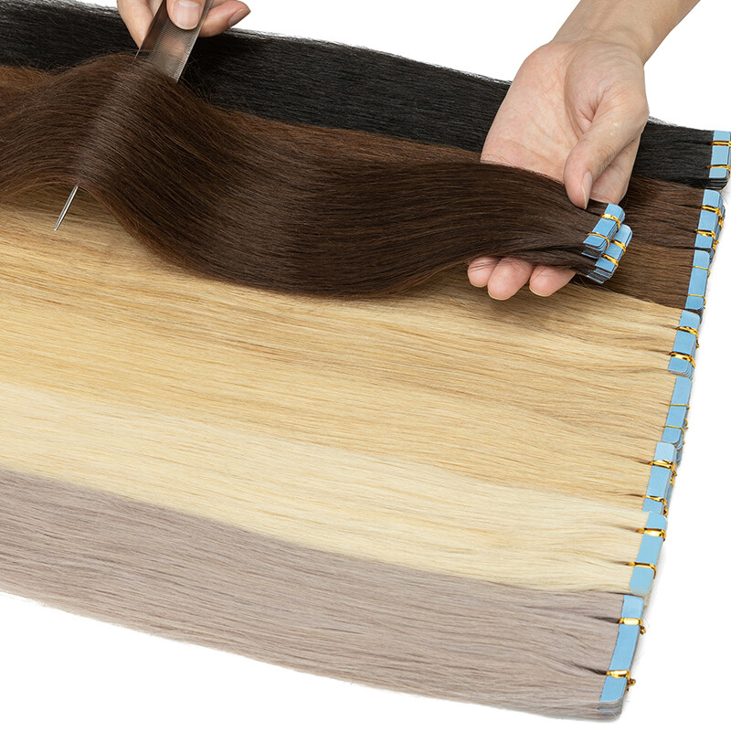 CLEARANCE Tape In 100% Remy Human Hair Extensions Invisible Skin Weft Omble 100G