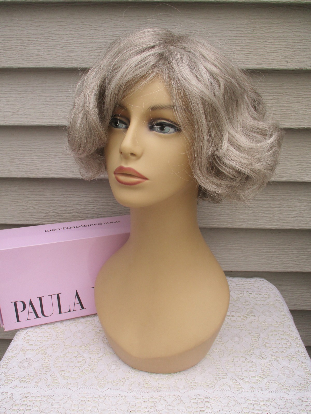 Paula Young Wig MERYL Color #56 SILVER Gray Mid Length Style PLEASE READ