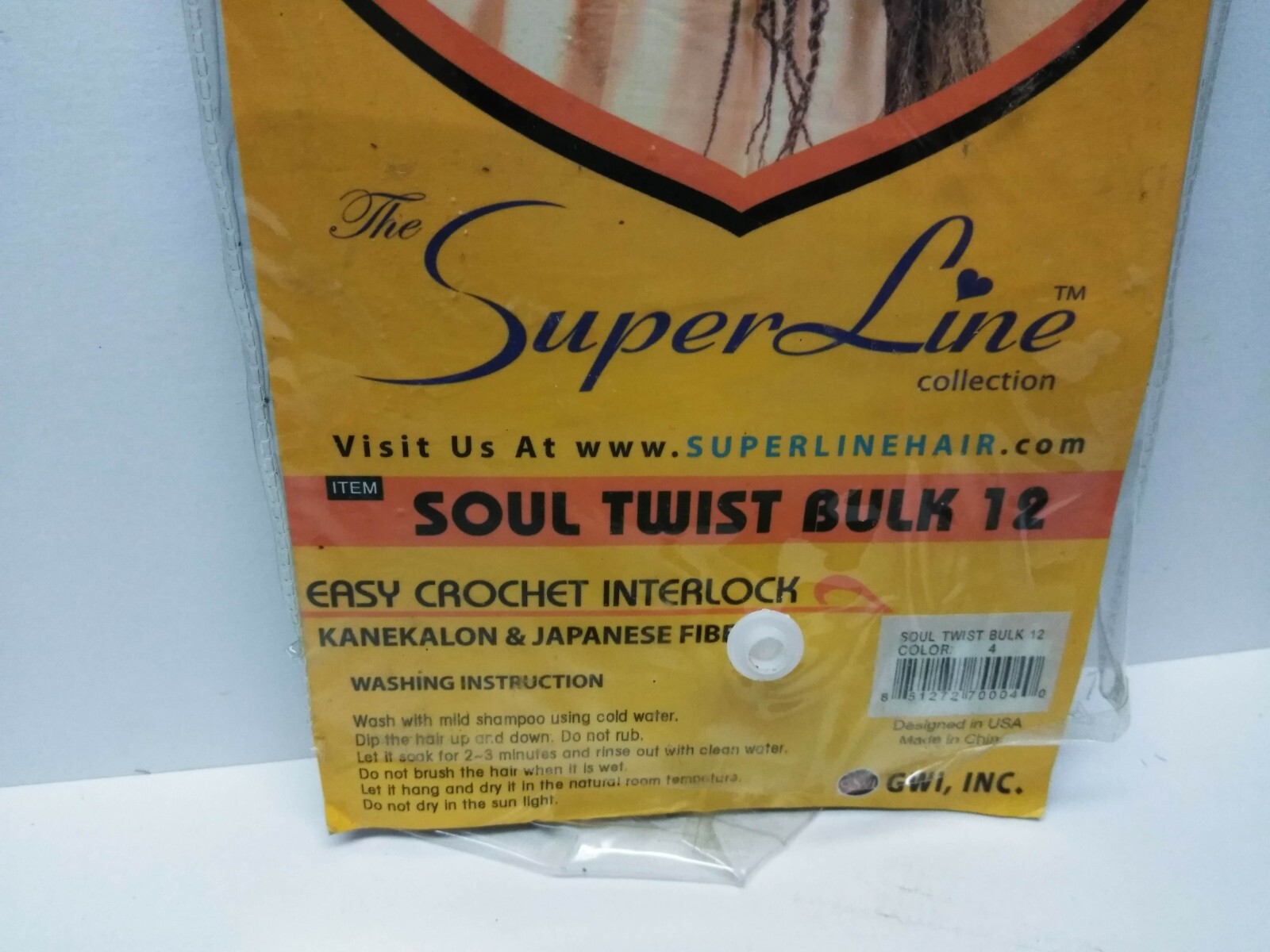 Superline Soul Twist Bulk 12″ Color 4 Stb-12 Easy Crochet Interlock Extensions