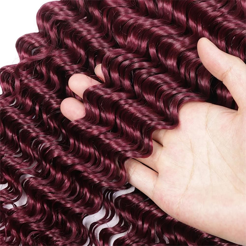 1b99j Burgundy Bundles Burgundy Deep Wave Human Hair Ombre Bundles Tone Black…