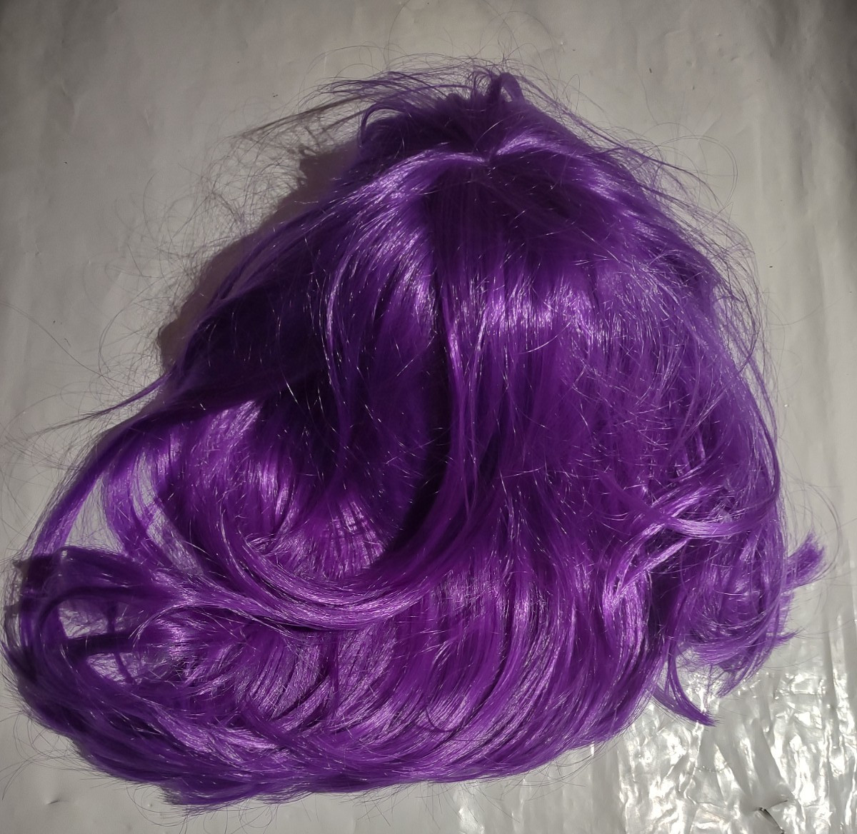 Beshe Purple Bob Curtain Bangs Wig Change of Pace Costume Collarbone