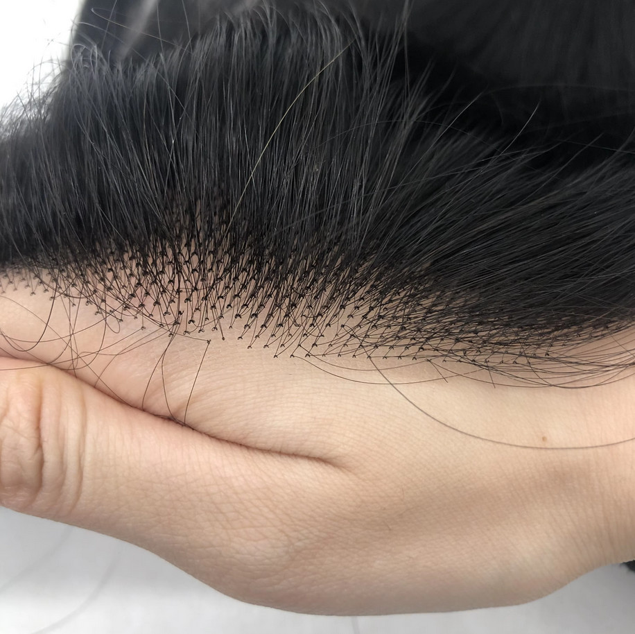 Lace Front Hairline 2“x12″HD Swiss Lace Natural Full Handmade Base Forehead Hair