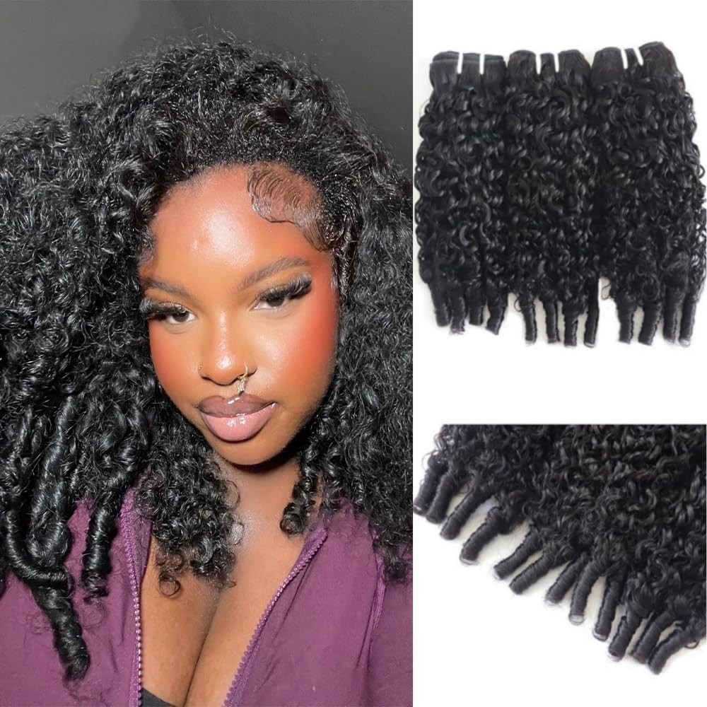 Pnkhb Burmese Curly Bundles Human Hair 14 16 18 Inch 3 Bundles Wet And Wavy