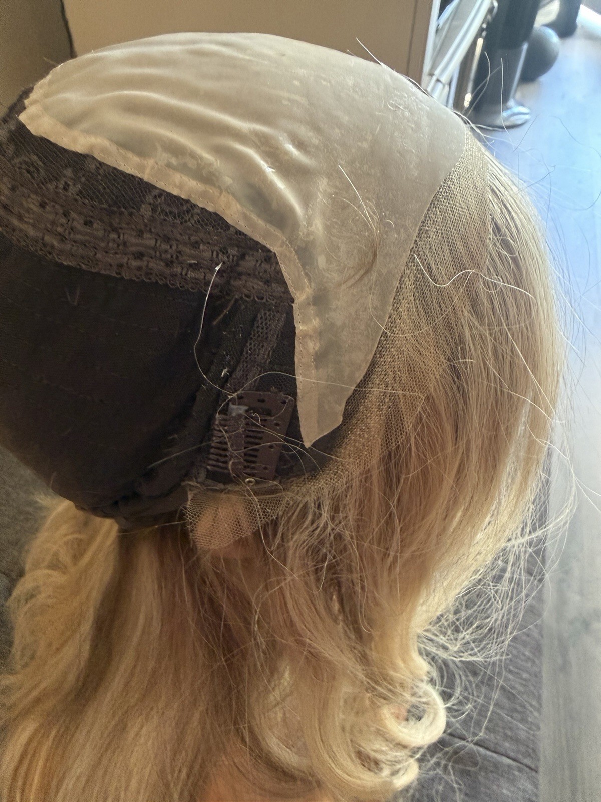 European Texture human hair wig Pre Owned Small Wig 18 Inches Lace Top